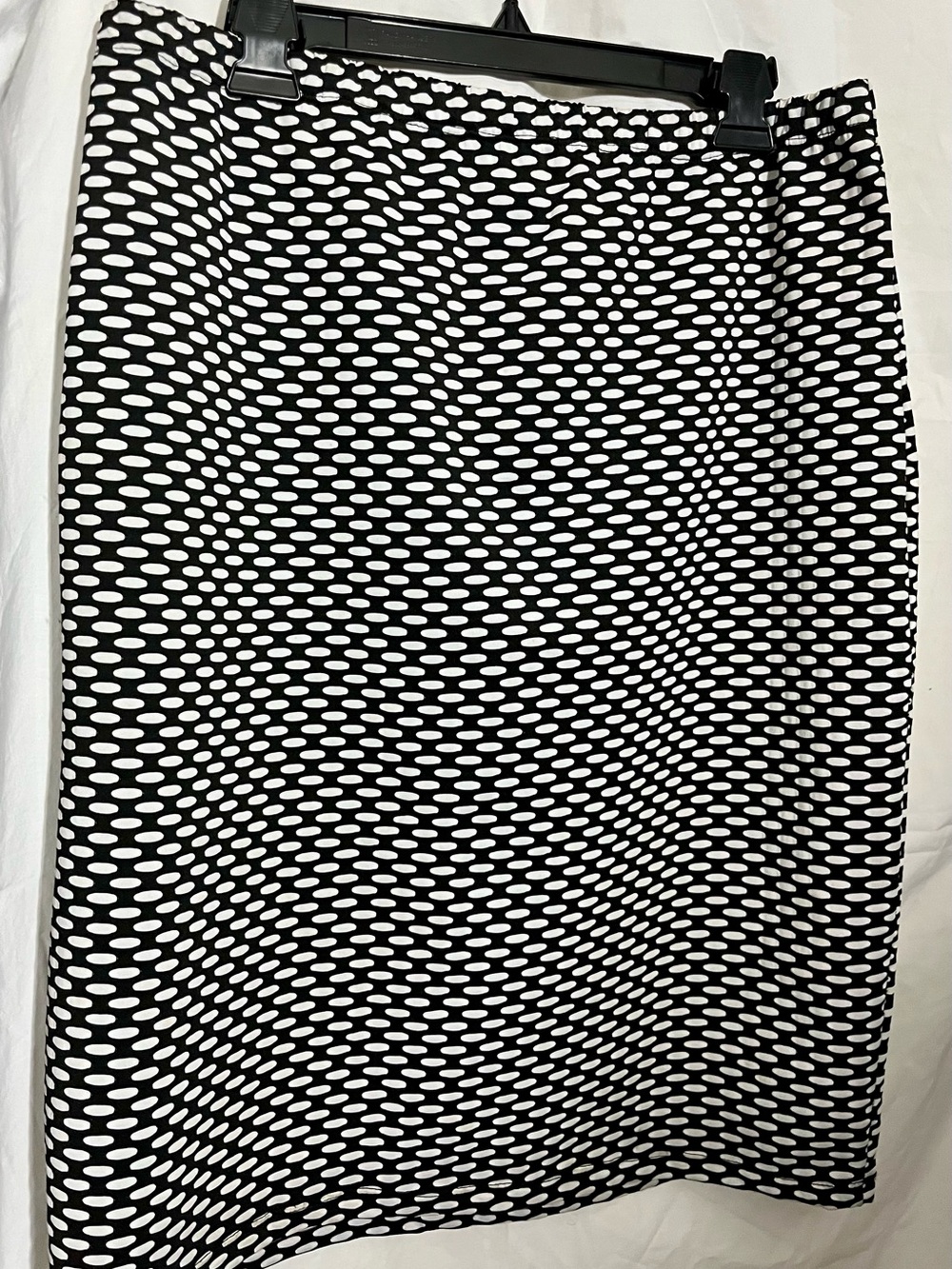 Blush Black and White Geometric Pencil Skirt
